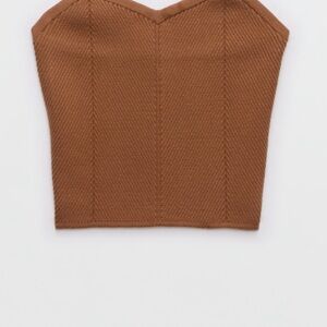 NWT Aerie Copper Ribbed Knit Tube Top